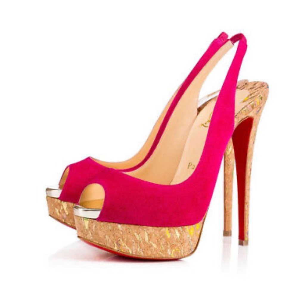 Christian Louboutin Hot Pink Peep Toes!!